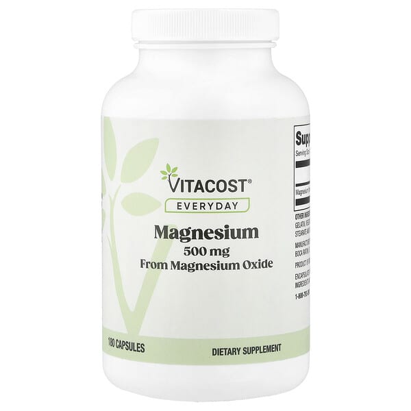 vcb00065_v_9.jpg Everyday, Magnesium, 500 mg, 180 Capsules — Vitacost