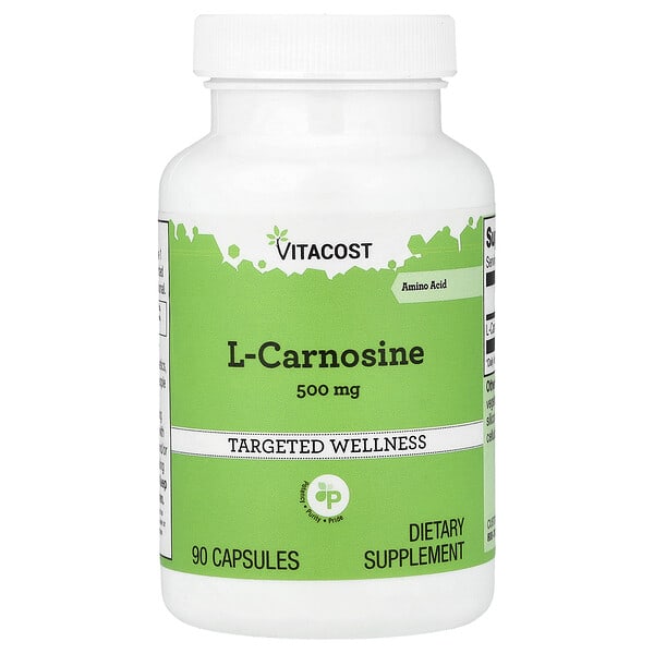vcb00106_v_18.jpg L-Carnosine, 500 mg, 90 Capsules — Vitacost