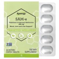 Synergy®, SAM-e, 400 mg, 30 Enteric Coated Tablets — Vitacost