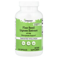 Flax Seed Lignan Extract, 40 mg, 120 Capsules — Vitacost