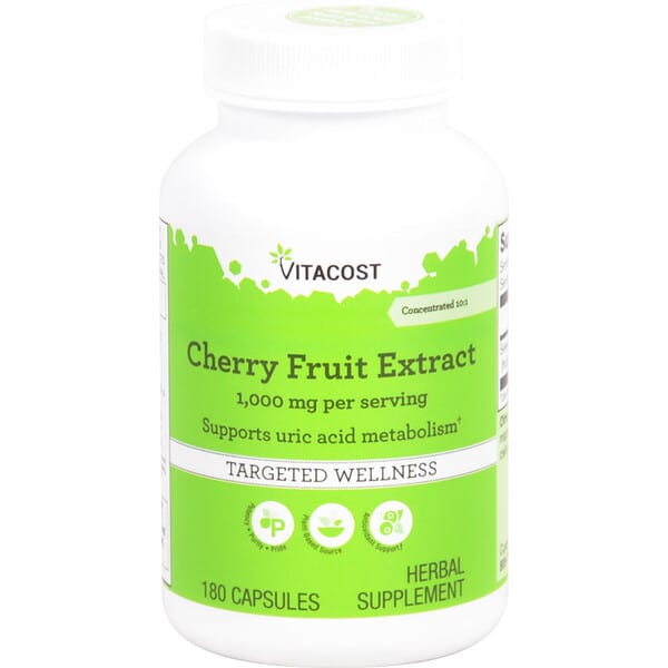 vcb00363_v_1.jpg Cherry Fruit Extract, 1000 mg per serving, 180 Capsules — Vitacost