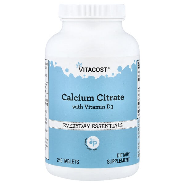 vcb00438_v_9.jpg Calcium Citrate with Vitamin D3, 240 Tablets — Vitacost