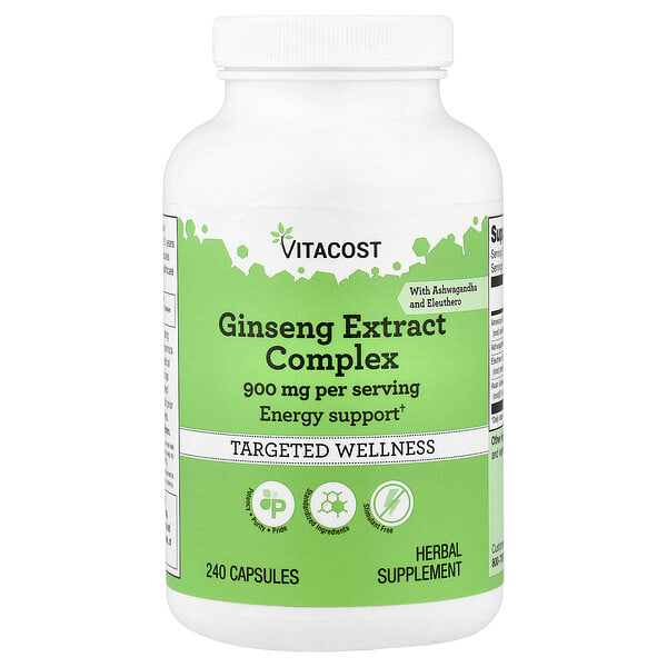 vcb00601_v_9.jpg Ginseng Extract Complex, 240 Capsules — Vitacost