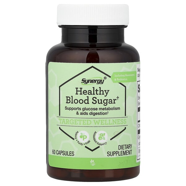 vcb00721_v_11.jpg Synergy®, Healthy Blood Sugar, 60 Capsules — Vitacost