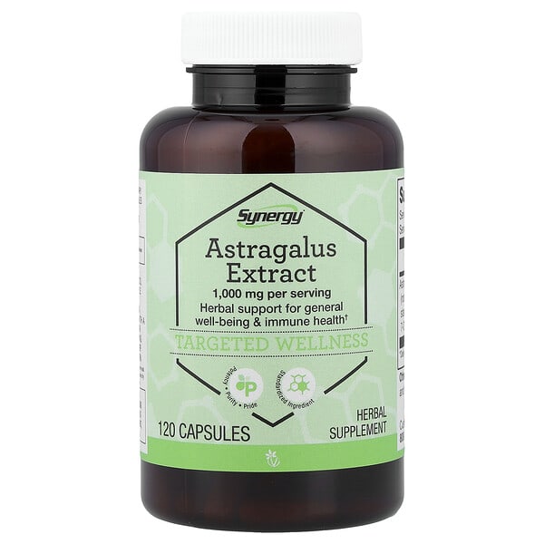 vcb00842_v_10.jpg Synergy®, Astragalus Extract, 120 Capsules (500 mg per Capsule) — Vitacost