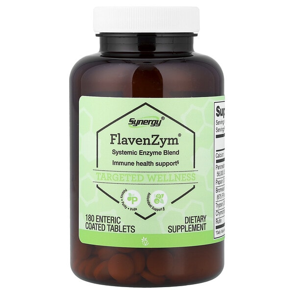vcb00862_v_10.jpg Synergy®, FlavenZym®, 180 Enteric Coated Tablets — Vitacost
