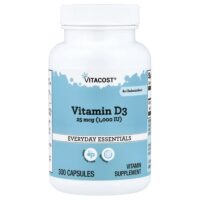 Vitamin D3 , 25 mcg (1,000 IU), 300 Capsules — Vitacost