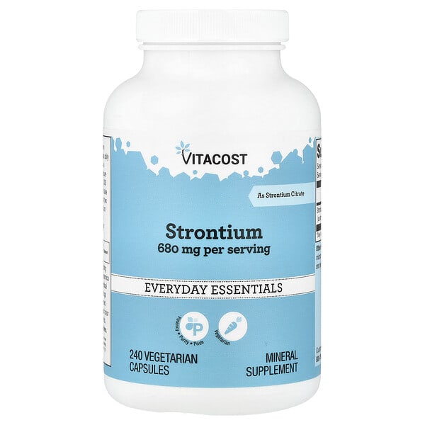 vcb00980_v_10.jpg Strontium, 240 Vegetarian Capsules (340 mg per Capsule) — Vitacost