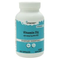 Vitamin D3 as Cholecalciferol, 100 mcg (4000 IU), 300 Capsules — Vitacost