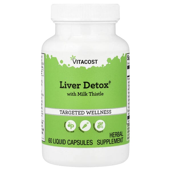 vcb01320_v_10.jpg Liver Detox With Milk Thistle, 60 Liquid Capsules — Vitacost
