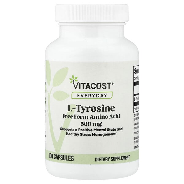 vcb01560_v_9.jpg Everyday, L-Tyrosine, 500 mg, 100 Capsules — Vitacost