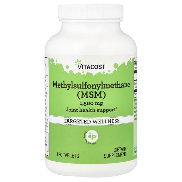 vcb01579_v_10.jpg Methylsulfonylmethane (MSM), 1500 mg, 120 Tablets — Vitacost