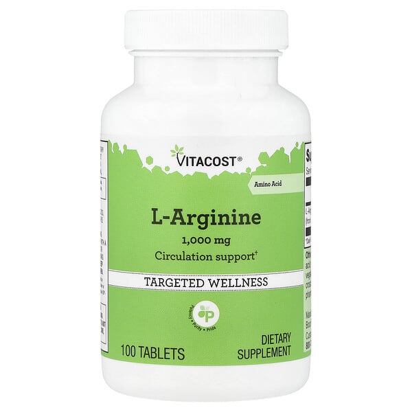 vcb01598_v_9.jpg L-Arginine, 1,000 mg, 100 Tablets — Vitacost