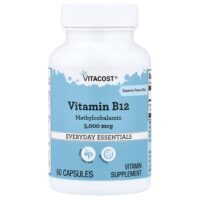 Vitamin B-12 Methylcobalamin, High Potency, 5000 mcg, 60 Capsules — Vitacost