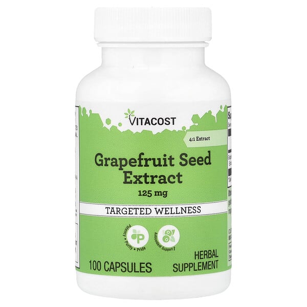 vcb01626_v_10.jpg Grapefruit Seed Extract, 125 mg, 100 Capsules — Vitacost