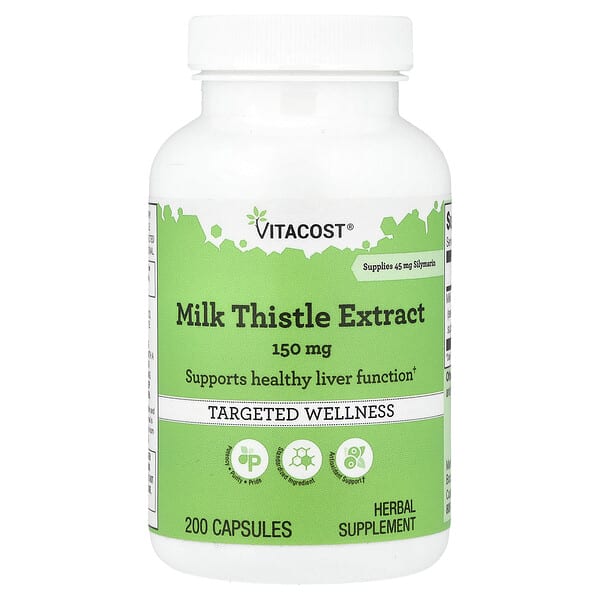 vcb01649_v_9.jpg Milk Thistle Extract, 150 mg, 200 Capsules — Vitacost