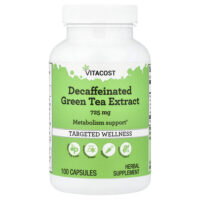 Green Tea Extract, Decaffeinated , 725 mg, 100 Capsules — Vitacost