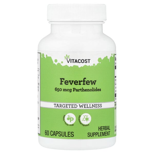 vcb01685_v_10.jpg Feverfew, 60 Capsules (360 mg per Capsule) — Vitacost