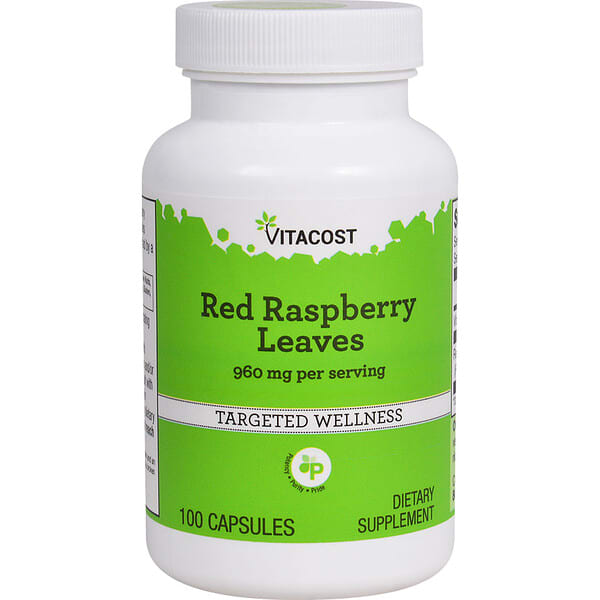 vcb01741_v_1.jpg Red Raspberry Leaves, 960 mg per serving, 100 Capsules — Vitacost