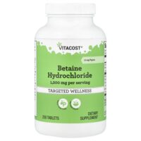 Betaine Hydrochloride, 250 Tablets — Vitacost