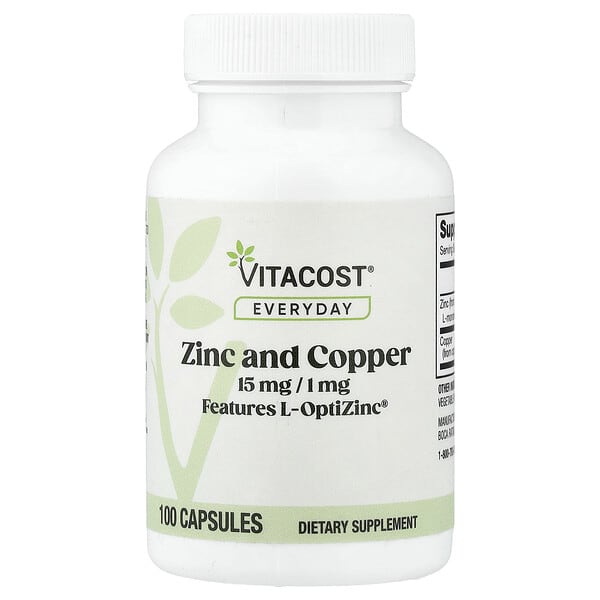 vcb01762_v_9.jpg Everyday, Zinc and Copper, 100 Capsules — Vitacost