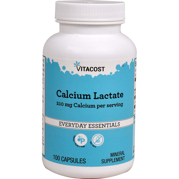 vcb01763_v_1.jpg Calcium Lactate, 100 Capsules — Vitacost