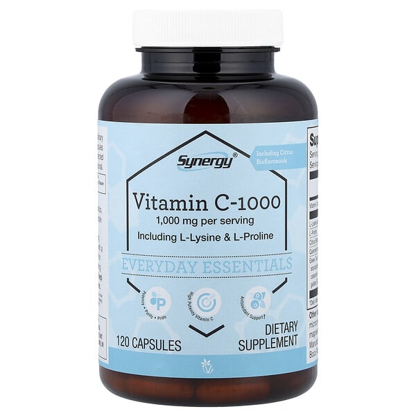 vcb01768_v_10.jpg Synergy®, Vitamin C-1000, 120 Capsules — Vitacost