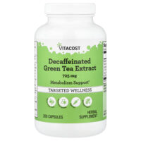 Decaffeinated Green Tea Extract, 725 mg, 200 Capsules — Vitacost