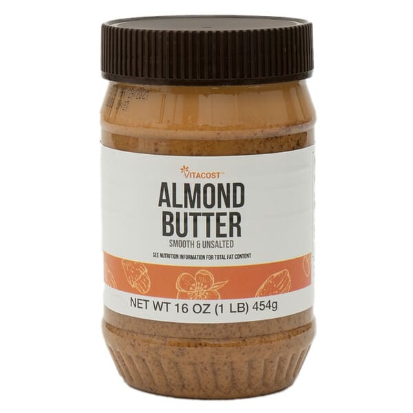 vcb02061_v_1.jpg Gluten Free Almond Butter Smooth Unsalted, 16 oz — Vitacost