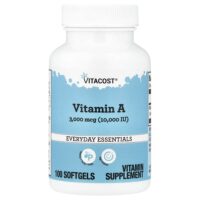 Vitamin A, 3000 mcg (10,000 IU), 100 Softgels — Vitacost