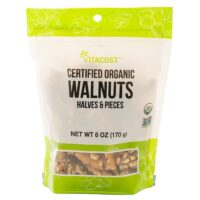 Certified Organic Walnuts Halves & Pieces Non-GMO Kosher, 6 oz — Vitacost