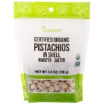 Certified Organic Pistachios In Shell Roasted Salted Non-GMO Kosher, 5.5 oz — Vitacost
