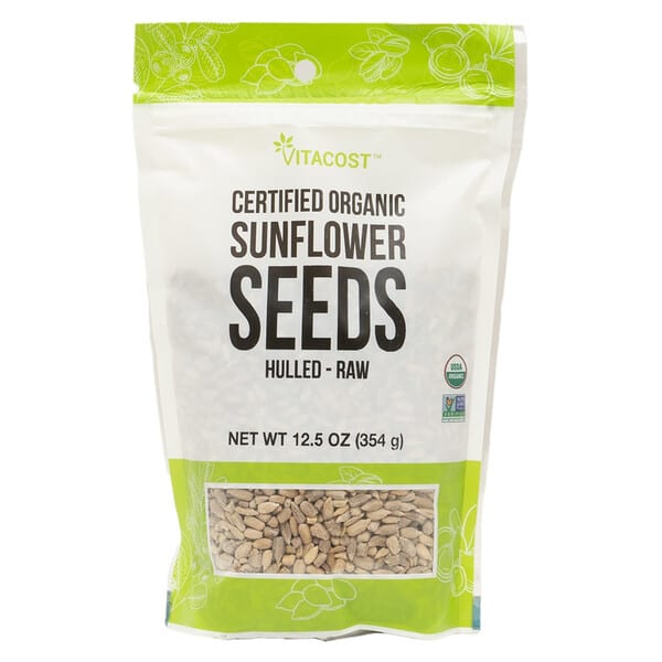 vcb03075_v_1.jpg Kosher Non-GMO Certified Organic Sunflower Seeds Hulled Raw, 12.5 oz — Vitacost