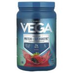 Premium Protein + Supergreens™, ягоды, 624 г (1 фунт 6 унций) — Vega