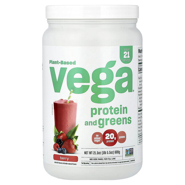 veg00642_v_34.jpg Растительный белок и зелень, ягоды, 609 г (1 фунт 5,5 унции) — Vega