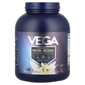 Растительный протеин, Performance Protein + Recovery, кремовая ваниль, 1,86 кг (4 фунта 1,8 унции) — Vega