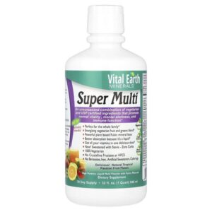 Vital Earth Minerals, Super Multi, мультивитаминная добавка, натуральный вкус тропического мандарина, 946 мл (32 жидк. унции)