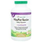 VitaPet Senior, витамины с глюкозамином, для ежедневной поддержки, 180 жевательных таблеток, 468 г (1 фунт) — NaturVet