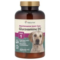 Glucosamine DS™, уход за суставами, уровень 1, для собак и кошек, 60 жевательных таблеток, 180 г (6,3 унции) — NaturVet