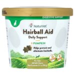 Hairball Aid, ежедневная поддержка, тыква, для кошек, 60 жевательных таблеток, 90 г (3,1 унции) — NaturVet