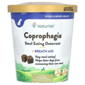 Coprophagia, средство для нейтрализации стула, средство для дыхания, для собак, 70 жевательных таблеток, 154 г (5,4 унции) — NaturVet