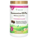 Glucosamine DS Plus, умеренный уход за суставами, с хондроитином и МСМ, для собак и кошек, уровень 2, 240 мягких жевательных таблеток, 576 г (1 фунт 4 унции) — NaturVet