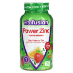 Power Zinc, жевательные витамины, с натуральным вкусом клубники и мандарина, 90 жевательных таблеток — VitaFusion