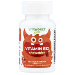 витамин B12 для детей, со вкусом вишни, 120 жевательных таблеток — VitaWorks