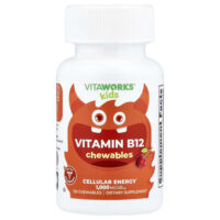 витамин B12 для детей, со вкусом вишни, 120 жевательных таблеток — VitaWorks