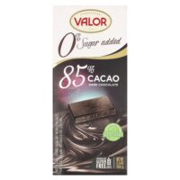 темный шоколад, без добавления сахара, 85% какао, 100 г (3,5 унции) — Valor