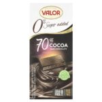 0% сахара, 70% какао, темный шоколад, 100 г (3,5 унции) — Valor