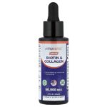 жидкий биотин и коллаген, 60 мл (2 жидк. унции) — Vitamatic