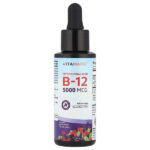 Метилкобаламин B12, натуральные ягоды, 5000 мкг, 59 мл (2 жидк. Унции) — Vitamatic