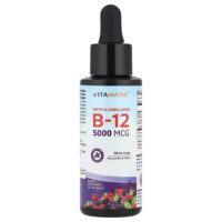 Метилкобаламин B12, натуральные ягоды, 5000 мкг, 59 мл (2 жидк. Унции) — Vitamatic